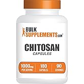 BulkSupplements.com Chitosan Capsules - Chitosan Supplements, Chitosan 1000mg - from Shellfish, 2 Capsule per Serving, 180 Capsules (Pack of 1)