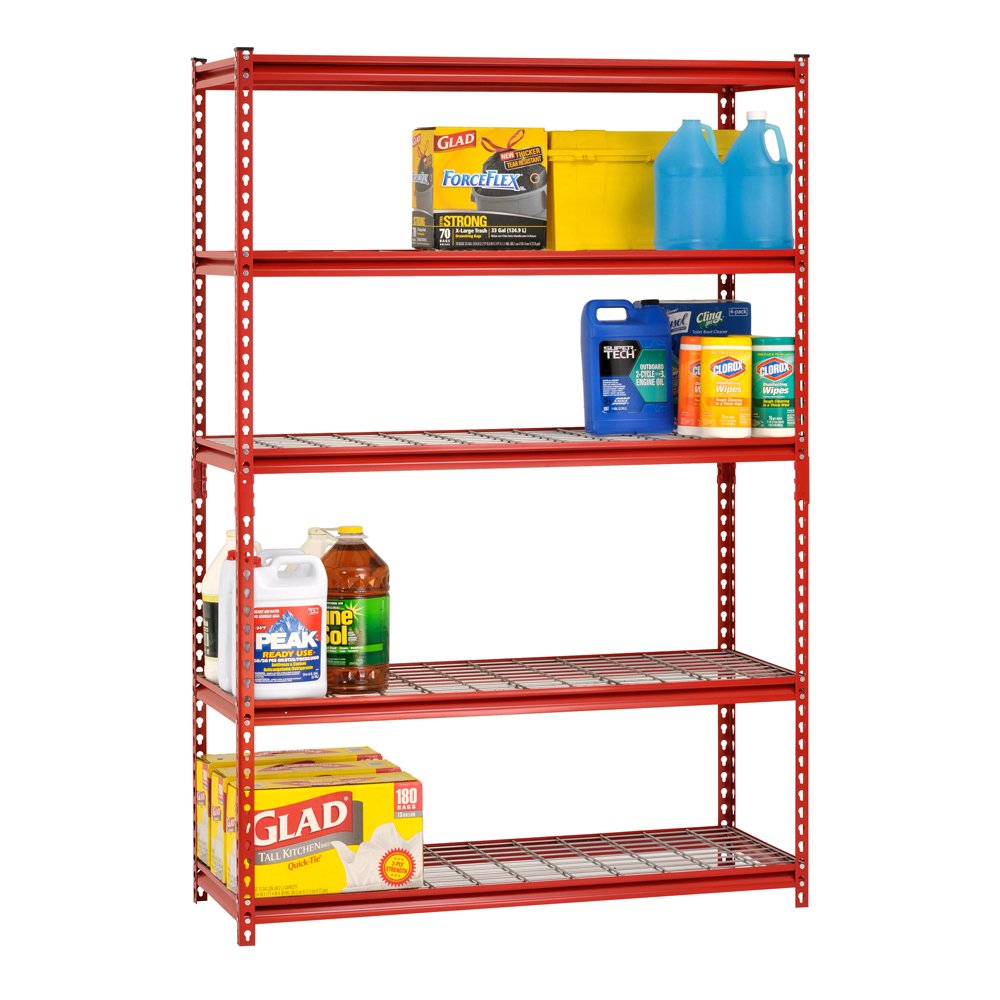 Muscle Rack UR184872R 5Shelf Steel Shelving Unit, 48" Width x 72