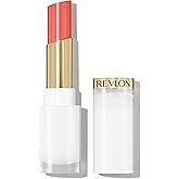 REVLON Super Lustrous Glass Shine Balm, Hydrating Tinted Lip Balm with Hyaluronic Acid, Aloe & Rose Quartz, Light-Medium Coral Lipstick, NEW Shade, 019 Dewy Peach, 0.11 oz