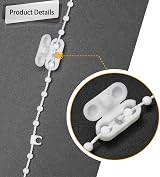 LICQIC Roller Blind Cord Connector Clips 4.5mm Ball Chain 5 Pack Plastic view 2