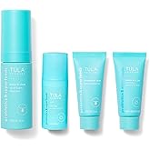 TULA Skin Care Clear Skin Starters Acne & Blemish Fighting Discovery Kit - Foam Cleanser, Correcting Gel, Moisturizer, Treatment Mask and Travel Bag to Treat & Prevent Acne, 4-Piece Kit