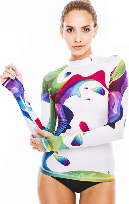 sun protection swim tops for womens