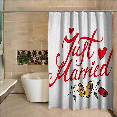 Lohebhuic Wedding Hotel Quality Polyester Shower Curtain Just