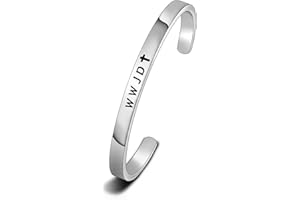 WUSUANED Religious Jewelry WWJD Cross Cuff Bracelet Bangle First Communion Gift