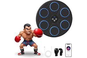 SGULNF Music Boxing Machine, 9 Modes & 9 Speeds Music Punching Machine, Wall Punching Pad for Boxing Music, Music Boxing Machine with Gloves for Adults, Kids, Women