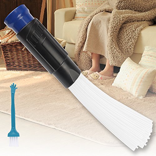 AMOSTING Universal Vacuum Attachment Dust Remover Cleaning Tools, Vacuum Dust Pro Cleaner Vacuum Tubes Attachment Dust Brush for Air Vents, Car, Keyboard, Corner, Pets, Drawers, Plants - Thumbnail 7