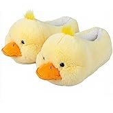 ARELUX Animal Slippers Cotton Adult Unisex, Cute Novelty Duck Pig Cat Plush House Shoes with Non-Slip Sole, Warm Fuzzy Lining for Indoor Outdoor Cosplay Party Gift