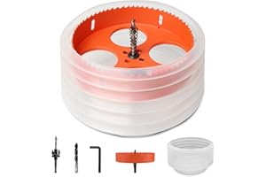 Storystore 6 inch Hole Saw for Recessed Lights,Hole Saw Kit with Dust Bowl, Drill Bit for Wood Metal Plastic,Bi-Metal Drywall Saw, Hole Cutter for Clean and Precise Cuts