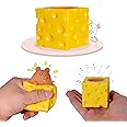 Holgosiu Squishy Cheese Toy Mouse Stress Ball Squishy Rat Squeeze Cheese Fidgets Mice Toy Stress Novelty Toy for ADHD ADD OCD