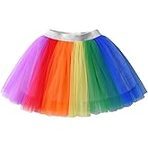 DXTON Girls Tutu Skirt Rainbow Toddler Tulle Ballet Dance Skirt for 2-8 Years