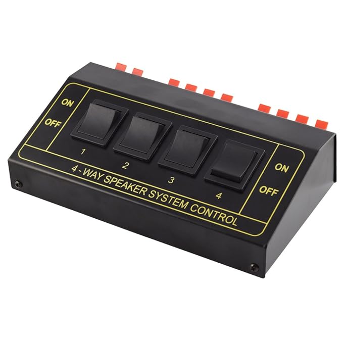 Audio Lautsprecher Umschaltbox Switch für 8 Boxen / Schwarz