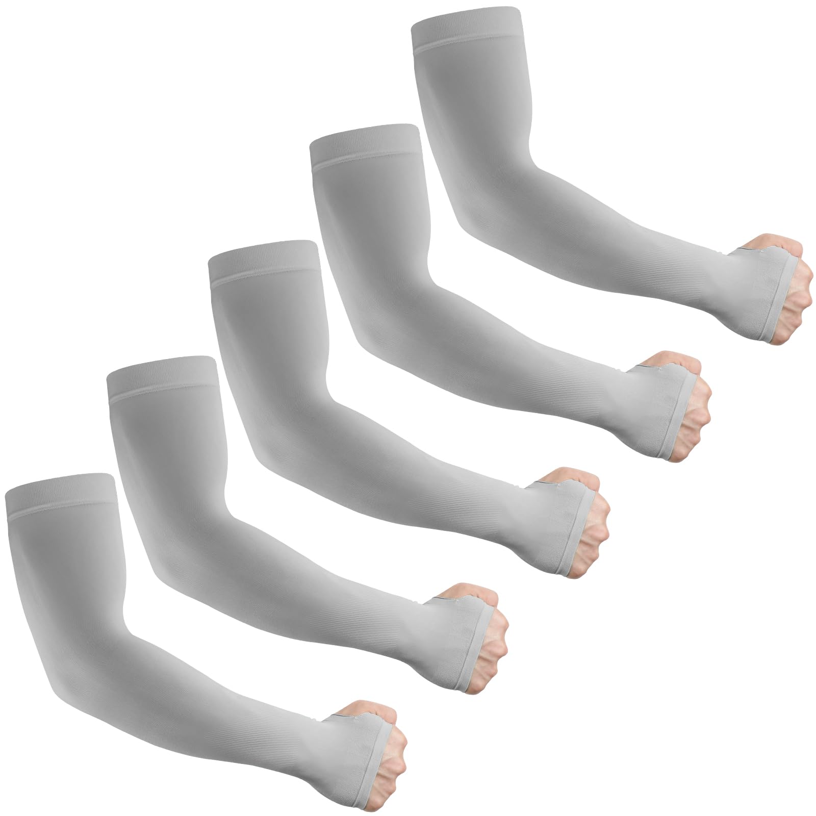 Photo 1 of LUOLIIL VOE UV Sun Protection Arm Sleeves for Men Women, Cooling Sleeves to Cover Arm Tattoo for Basketball Cycling Golf Fishing Football (5 Pairs)