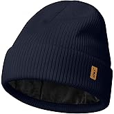 ATNKE Beanie for Men Women, Soft Warm Fleece Lined Winter Ski Beanies Hat Unisex Thick Stocking Knit Cuffed Skull Cap