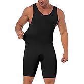 FlyJumper Men's Full Body Shaper Tummy Control Shapewear Slimming Compression Sleeveless Medium