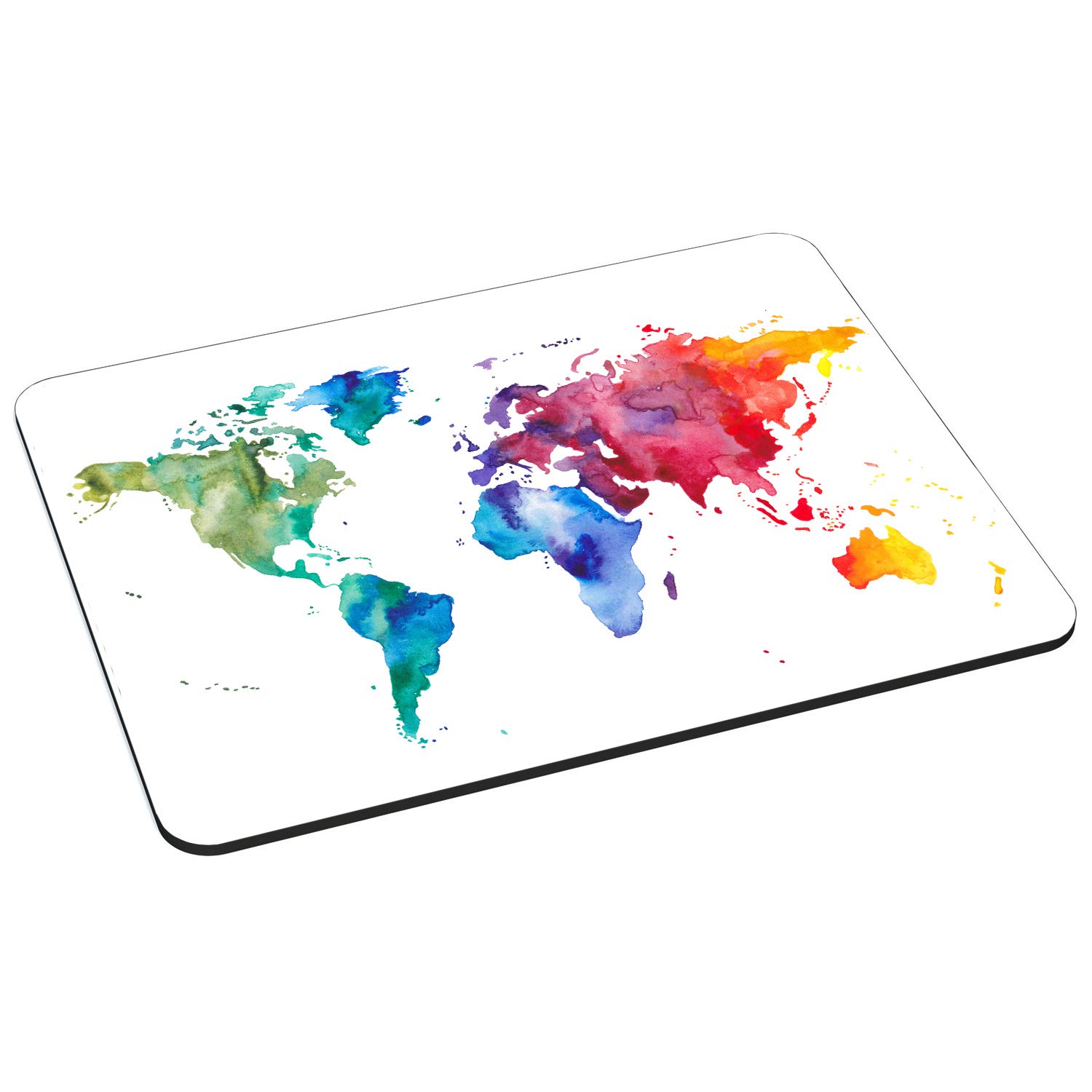 Pedea Gaming and Office Mouse Mat - 220 x 180 mm - with Stitched Edges and Non-Slip Base - Color World