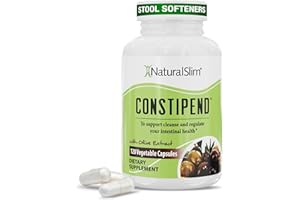 NaturalSlim, Constipation Relief, Stool Softeners Constipend, Colon Cleanser for Women & Men with Magnesium Citrate, Aspartate & Olive Extract, 120 Vegetable Capsules