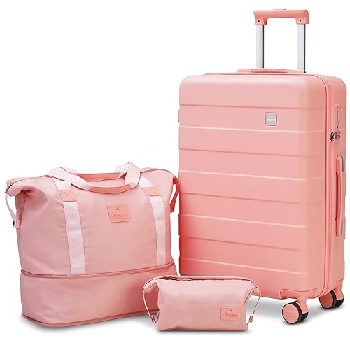 Checked Luggage Amazon Pink Suitcase Minimalism Large Check-in Set