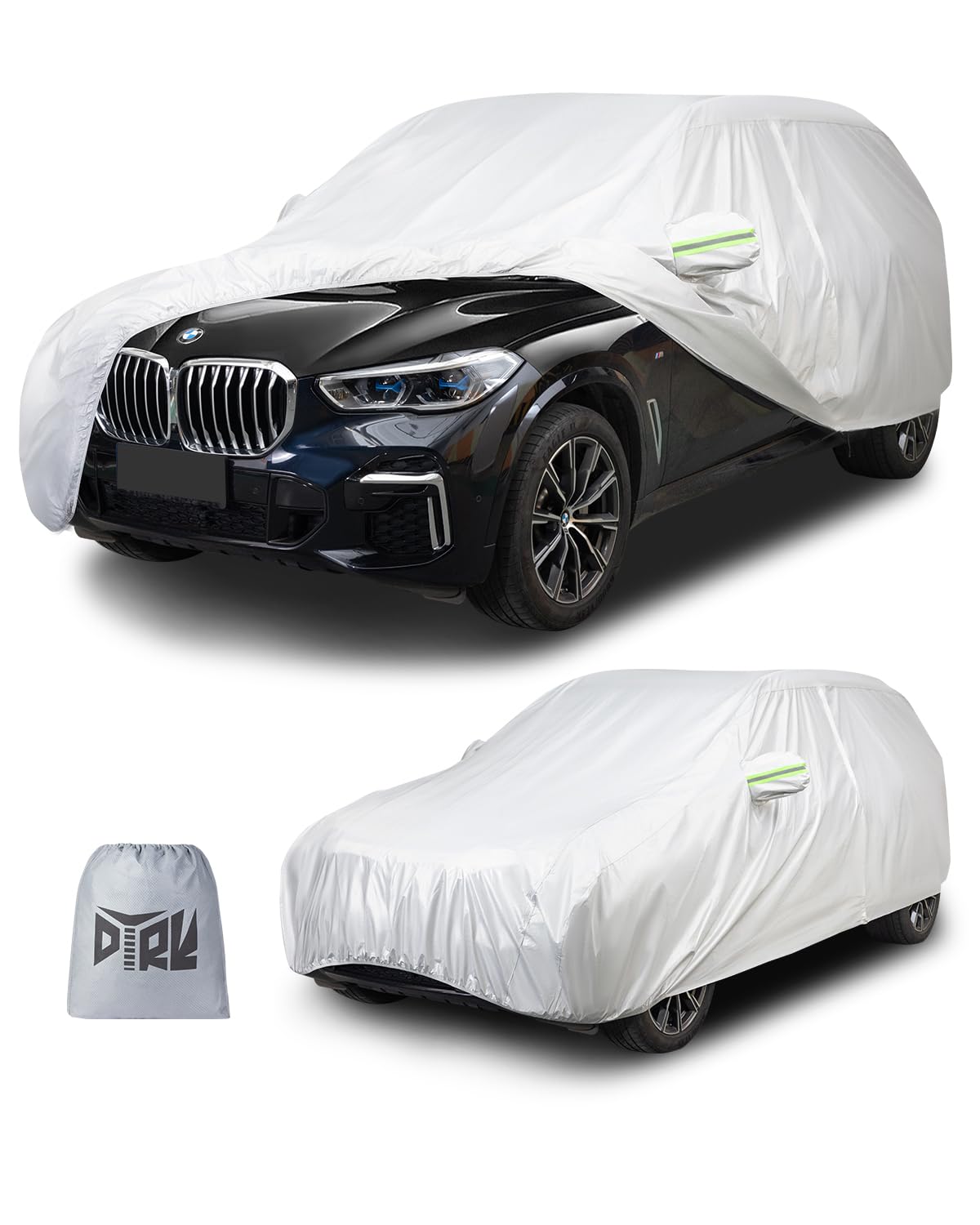 Photo 1 of DTRK 6-Layer 2025 Upgraded Waterproof SUV Car Cover - Outdoor Full Cover Rain Sun UV Protection with Zipper Cotton,Custom Fit All Weather Protection for BMW X5 (2007-2024)