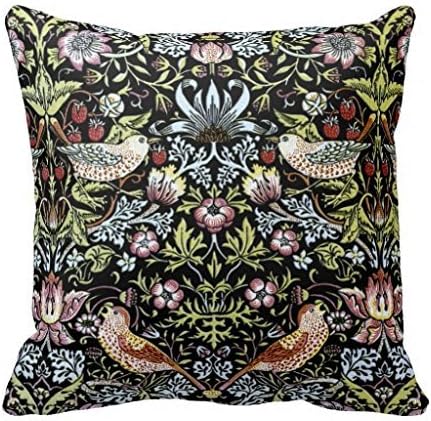 Goumyn 18 inch Decorative Pillow Case William Morris birds and flowers 2 Pillowcase