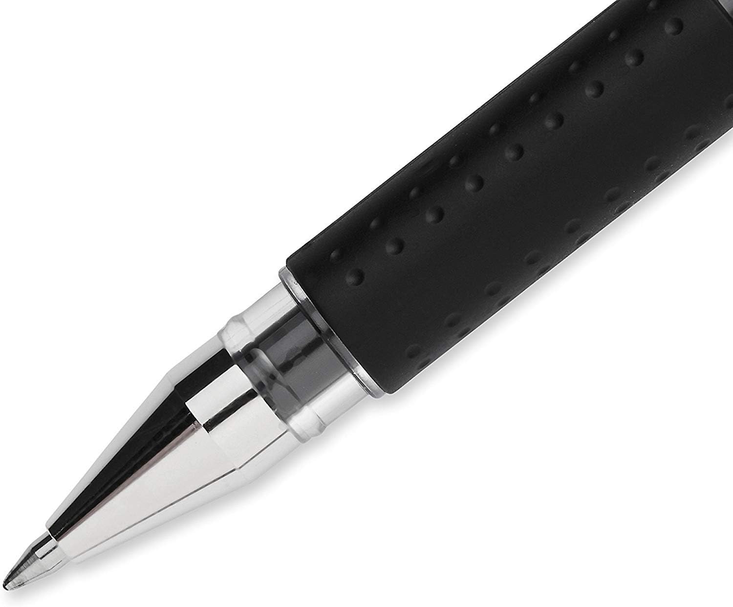 uni-ball Gel Grip Pens, Medium Point (0.7mm), Black, 12 Count: Industrial & Scientific