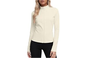 Women Athletic UPF 50+ Jacket Long Sleeve Full Zipper Sun Shirts Cooling Breathable Sun Protection Track Jacket