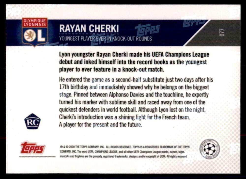 Amazon Com 2020 Topps Now Uefa Champions League 77 Rayan Cherki 2942 Collectibles Fine Art