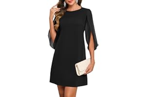 oten Women's 2026 Flutter Sleeve Cocktail Dress Crew Neck Chiffon Formal Wedding Guest Party Short Dresses