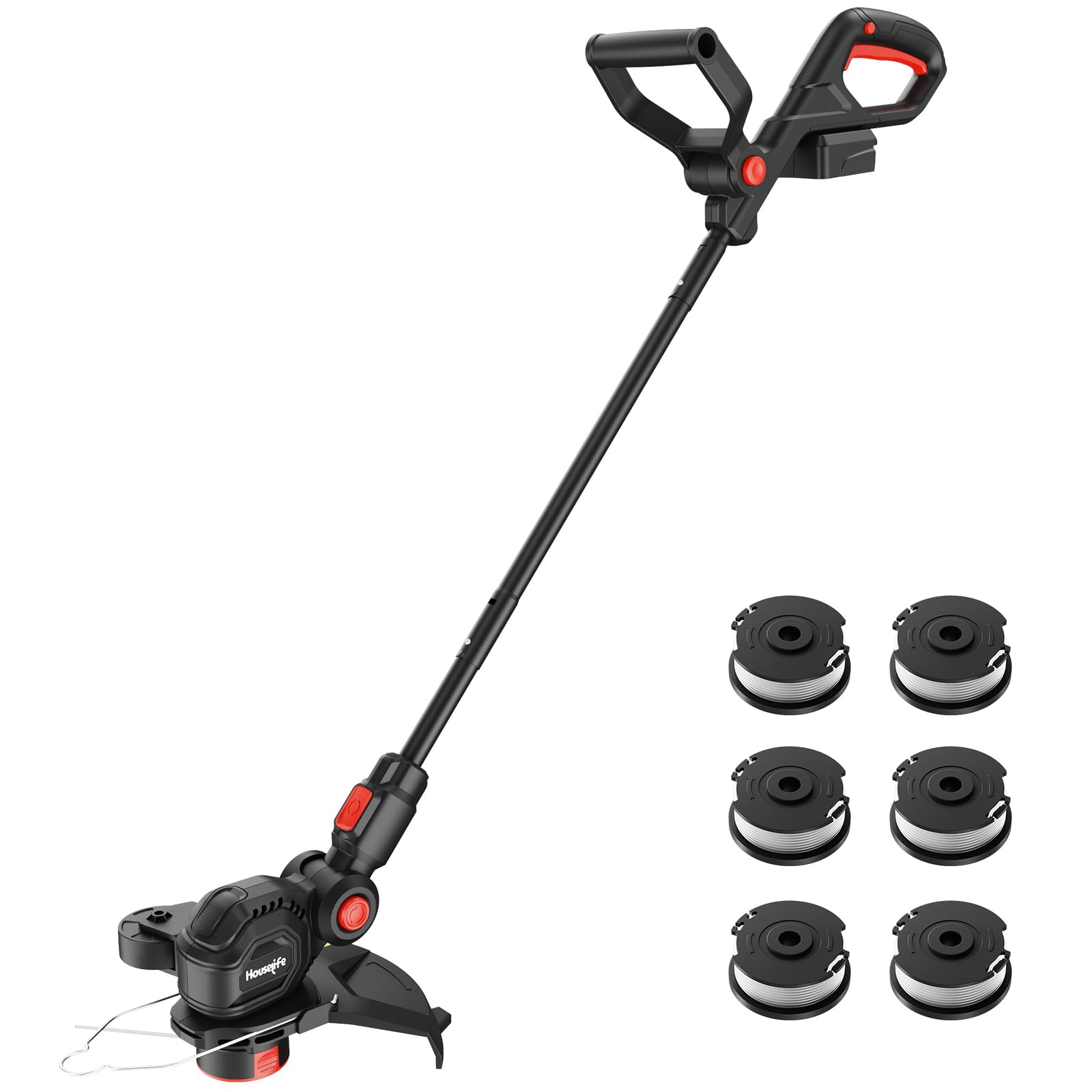 Photo 1 of Cordless  Eater Compatible with Milwaukee M18 18V Battery(Tool Only), 12-Inch 3-in-1 String Trimmer with 8500RPM Upgraded Motor, Automatic Line Feed Weed Wacker for Lawn Edging and Mowing-Red