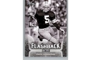 LEAF DRAFT NFL 2020 Leaf Draft #98 Paul Hornung - Notre Dame Fighting Irish Green Bay Packers (Flashback) Throwback NFL Trading Card
