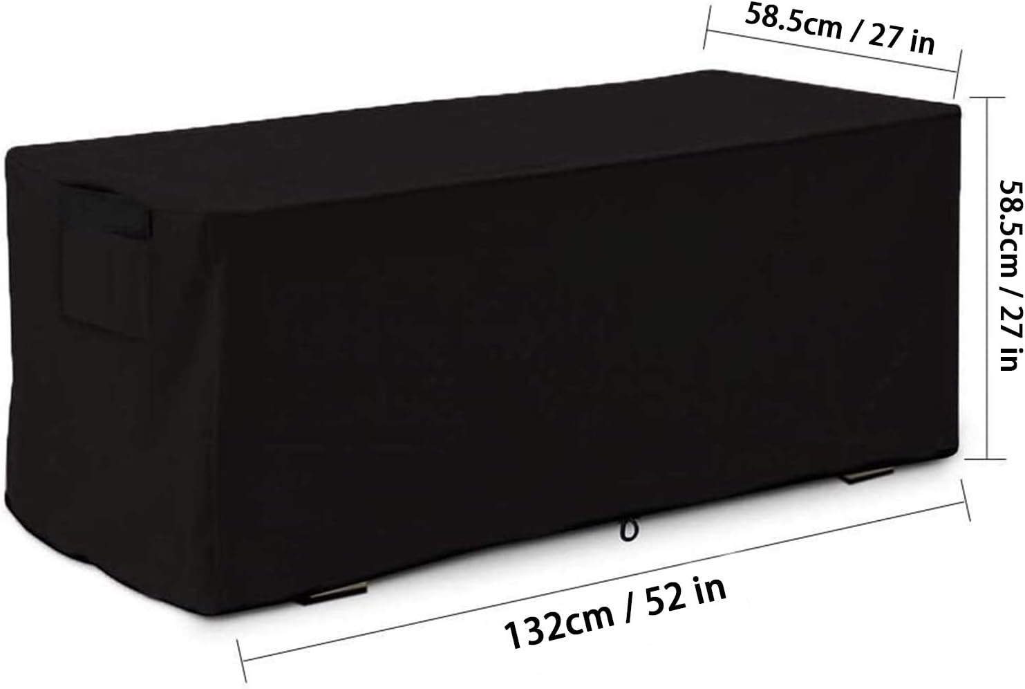 Mr.You Patio Deck Box Cover Storage Cover,Deck Box Cover Outdoor Storage Container Cover Dust-Proof Protective for Deck Boxes(Black，52 in): Home Improvement