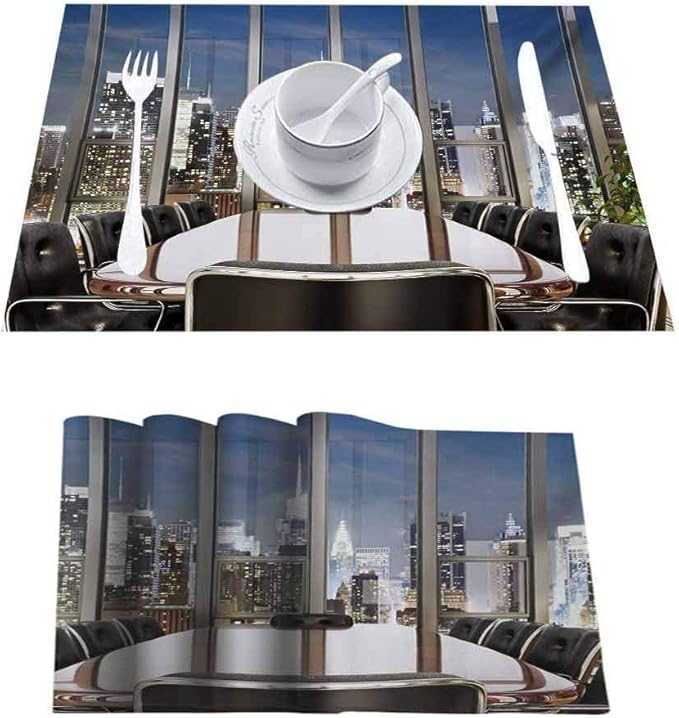 NonSlip Insulation Placemat Coaster for Table, Modern Business Office