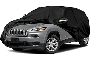 SPORTULI Waterproof Car Covers Replace for 2014-2025 Jeep Cherokee, 6 Layers All Weather Custom-fit Car Cover with Zipper Door & Windproof Bands for Snow Rain Dust Hail Protection