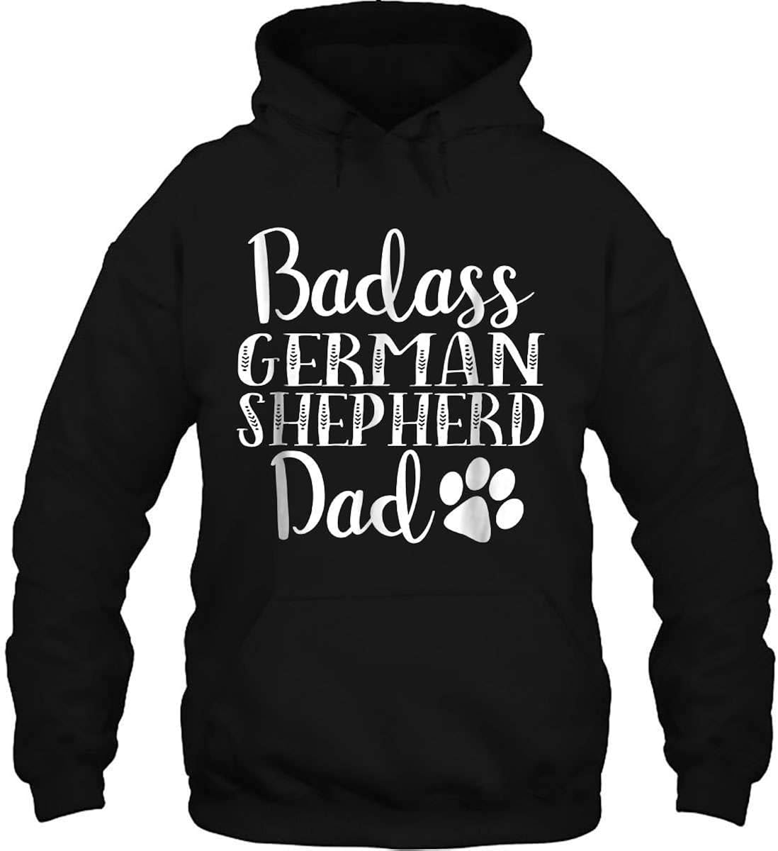 Pod24x7 Badass German Shepherd Dad Funny Dog T Shirt Owners Gift