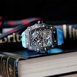TSAR BOMBA Men's Automatic Watch Mechanical Tonneau