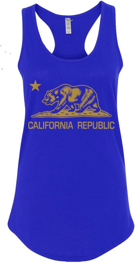 Women's California Republic Racerback Tank Top M Royal