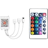 DAYBETTER 2 Ports 24 Key Tuya Smart Wi-Fi Led Strip Lights Remote Control, 4 Pin Output Dimmable Remote Controller Voltage DC 12V(Without Power Adapter)