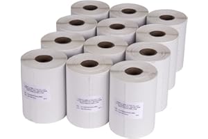 KENCO 4" x 6" Compatible with Dymo® 4XL Postage Shipping Labels, Compatible with Dymo 1744907 (1 Roll - 220 Labels Per Roll) (12 Pack)