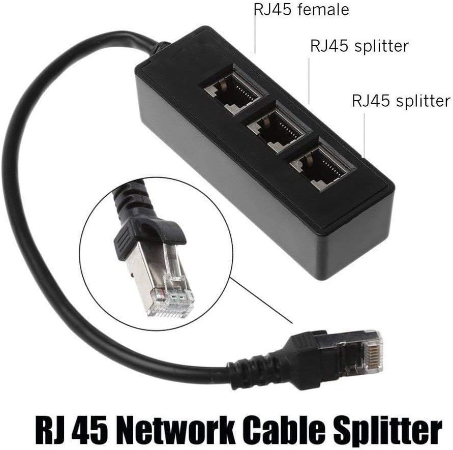 RJ45 Splitter Adapter Cable RJ45 1 Male to 3 X