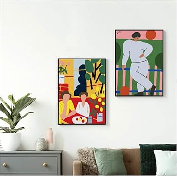 Imprimir Lienzo Pintura Flores modernas Dibujo Arte de la pared Figura