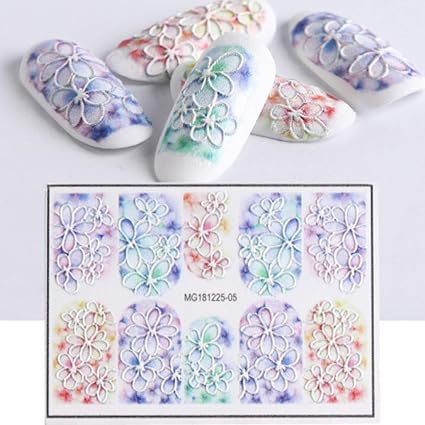 Drtyloautocollant Dongle 3d Fleurs En Relief Fleurs De