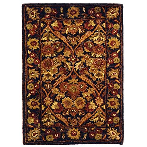 Safavieh Antiquities Collection AT51B Handmade Traditional Oriental Dark Plum and Gold Wool Area Rug (2' x 3')