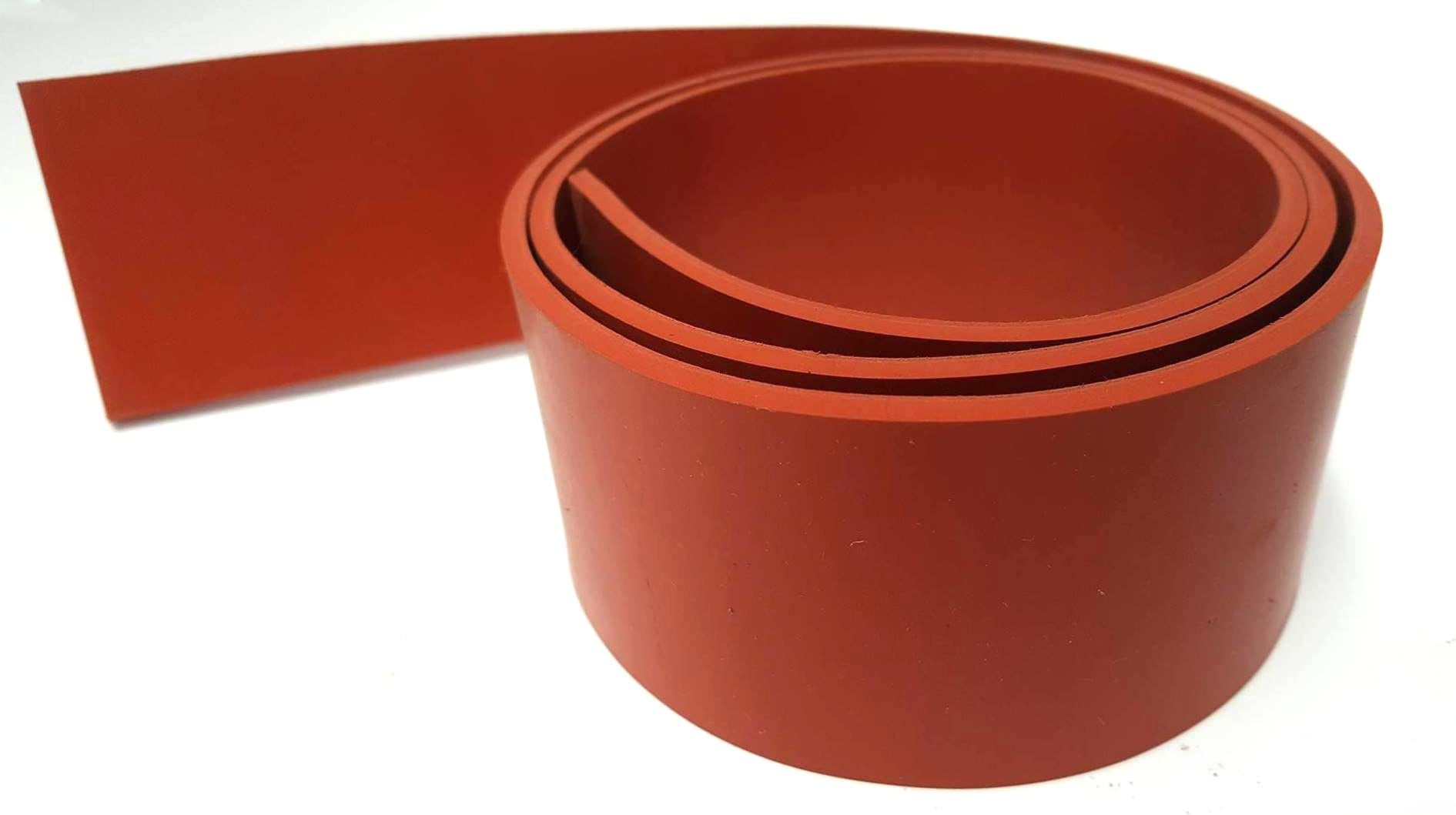 .031" 1/32" Silicone Rubber Strips 60A Medium Hardness