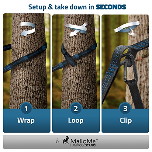 image for MalloMe Double & Single Portable Camping Hammock - Parachute Lightweig