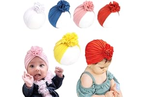Huixiang Newborn Baby Hospital Hat Soft Cotton Toddler Kids Girl Head Wrap with Big Bow Cap