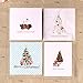 Coogam 3D Pop Up Christmas Cards, 4 Pack Blank Greeting Holiday Cards with Envelope New Year Handmade Gifts Xmas Galloping Reindeer Santa Bells Tree