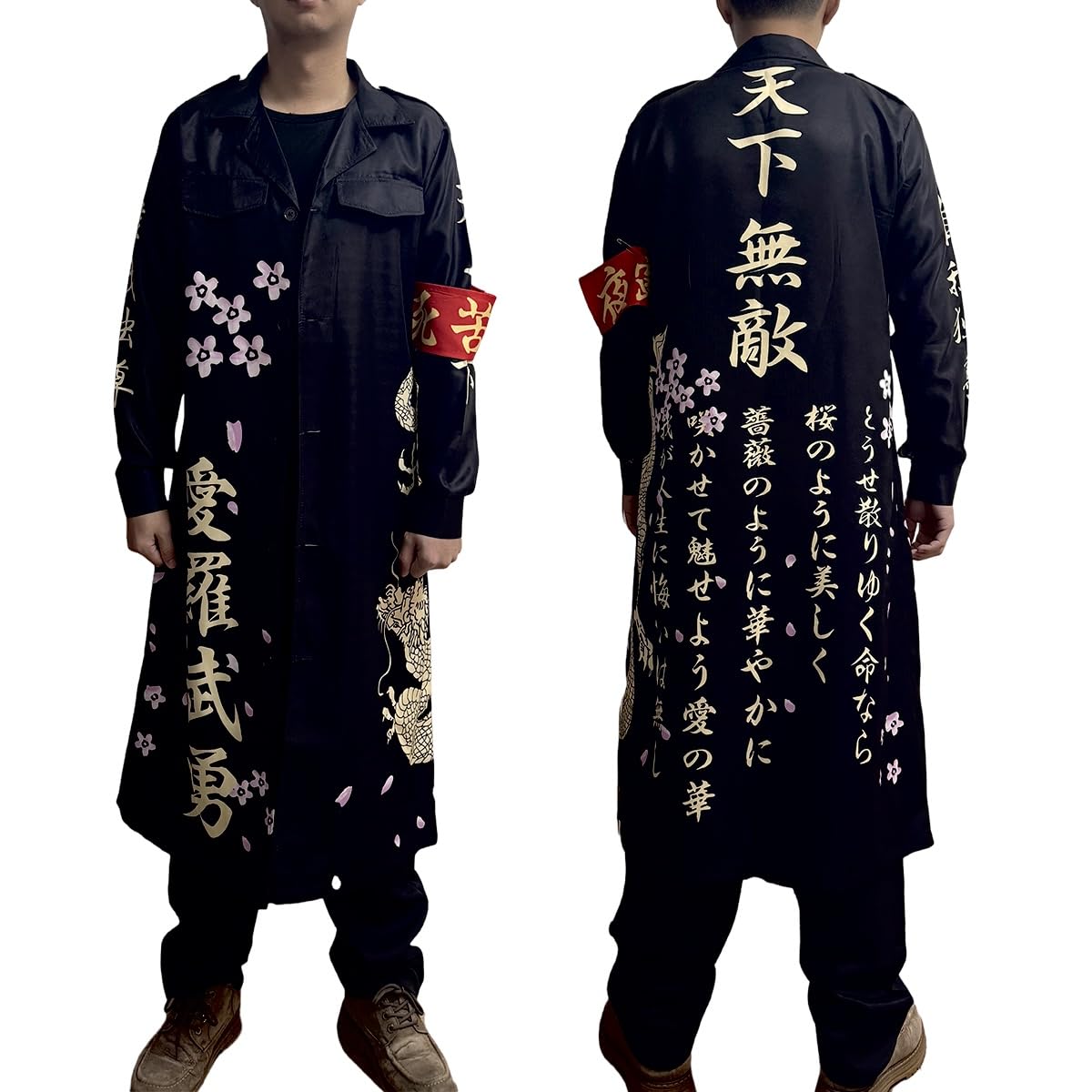 [COSSA] Halloween Cosplay, Unbeatable Costume [Robe + Pants + Armband] Runaway Costume Cosplay Christmas Special Outfit Cosplay Costume, Costume for Performing Outfit, Unisex, 3-piece Set (Black, S)
