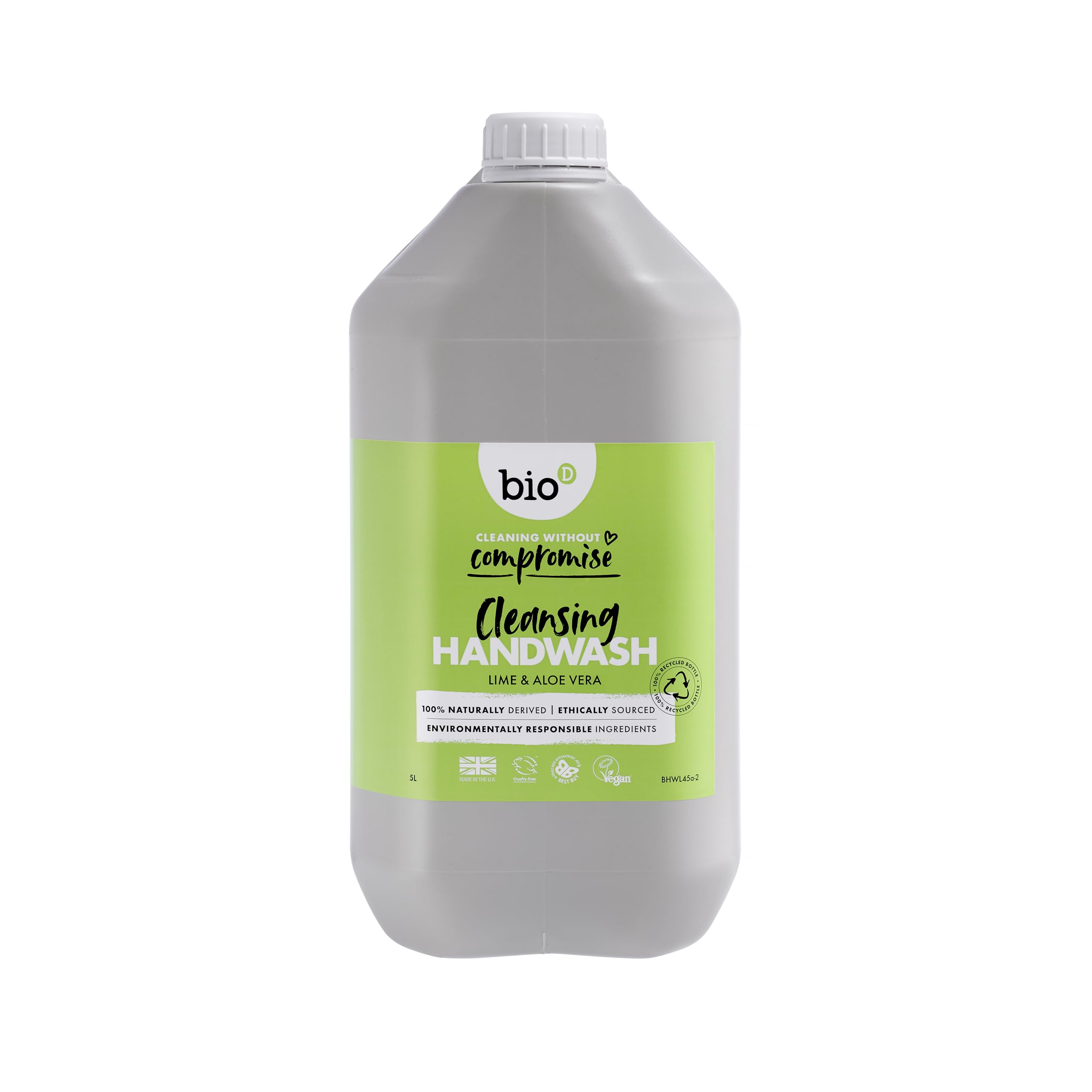 Bio D Sanitising Handwash - Lime and Aloe Vera - 5L