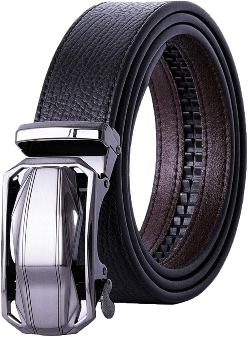 Men's Genuine Leather Belt Stylish Designer Dress Belts Amazon.co.uk
