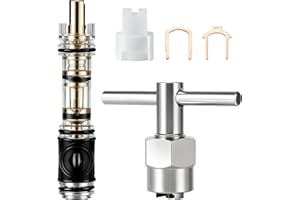VAYOLLI 1 set 1225 Replacement Cartridge with 104421 Removal Tool, Compatible with Moen 1225/1225B, Shower Cartridge for One Handle Kitchen/Bathroom Faucets/Showers (1)