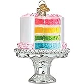Old World Christmas Cake on Stand Glass Blown Ornament for Christmas Tree, Handcrafted Holiday Decoration, Dessert - Cake Collection